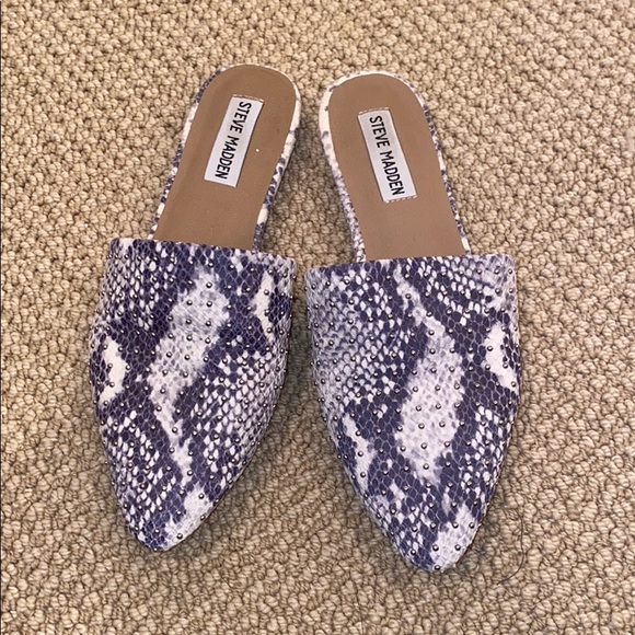 steve madden snakeskin mules